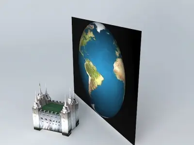 LDS, Temple Salt Lake Templo Mormon, 4th operating temple, at... Free 3D model