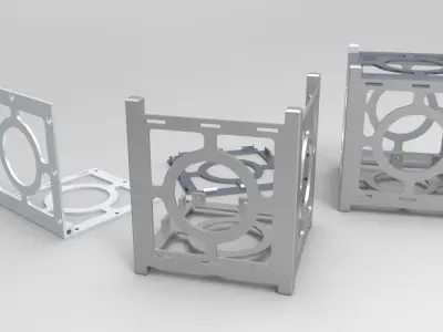 Cube Cube metal frame with two parts Free 3D print model