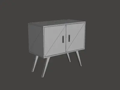 Retro cabinet  Free low-poly 3D model