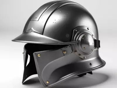 Dented Steel Helmet 3D Model 3D model purchase
