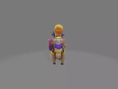 Fat Steed Low-poly 3D model