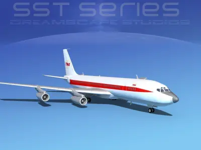 Boeing 707-320 SS Trans World Airways 1 3D model