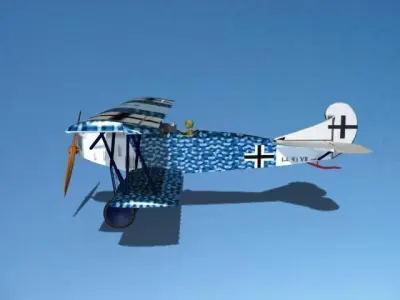 Fokker DVII Toy Plane 2 3D model
