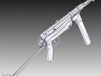 MP40 3d Model machine gun 3D model