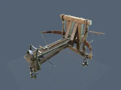 Roman Arrow Ballista -Ancient Archer Low-poly 3D model