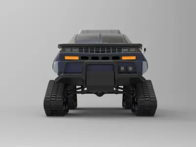 Truck with Mattracks Suspension tracks concept 3D model