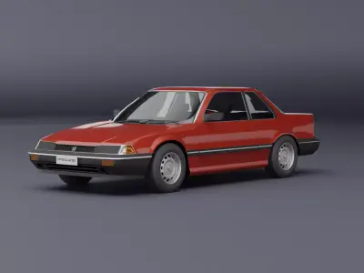 Honda Prelude Free low-poly 3D model