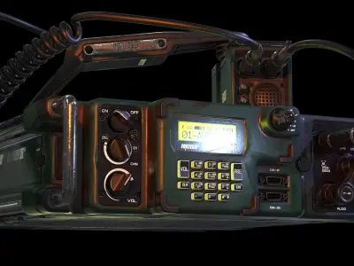 Military Radio Model Low-poly 3D model