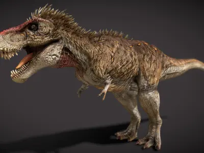Tyrannosaurus rex  Embercrest Variant Low-poly 3D model