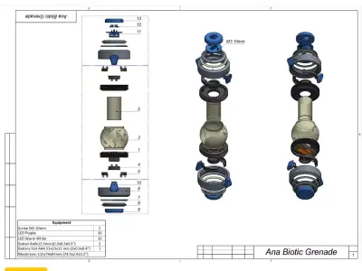 Ana Biotic Grenade - Overwatch - STL OBJ CAD - Commercial Use 3D print model
