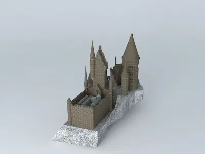 wizarding world of harry potter castle Free 3D model