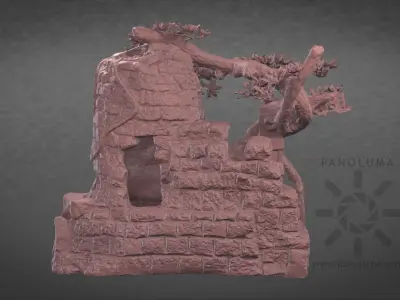 Aquarium Head Sculpture 3D Scan Low-poly 3D model