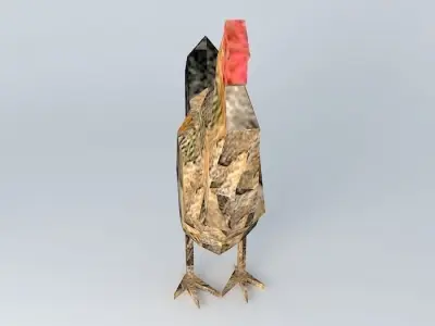 chicken origami rooster Free 3D model
