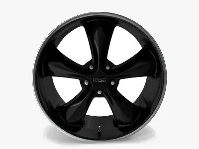 FOOSE Legend Wheel 17x8 Gloss Black With Machined Lip 1965-1973 3D model