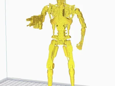 Terminator T-800 Endoskeleton Pose 3 3D print model purchase