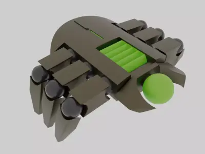 Mechanized Space Scarab - Rigged and Animations Free low-poly 3D model