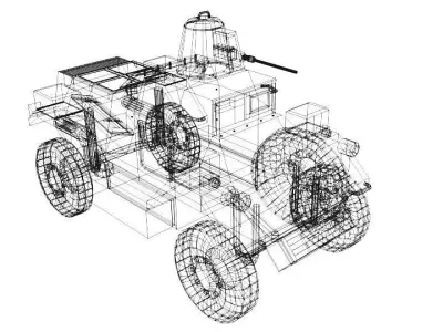 Armoured Car - Daimler Dingo 3D model