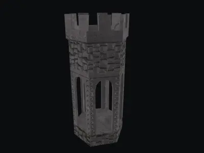 The cursed castle Low-poly 3D model