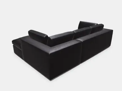 Sofa Low-poly PBR Free low-poly 3D model