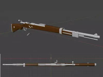 Kar98 Rifle Free low-poly 3D model