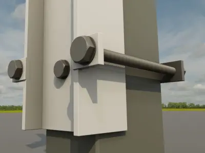 Andreaskreuz Version 2 High-Poly 3D model