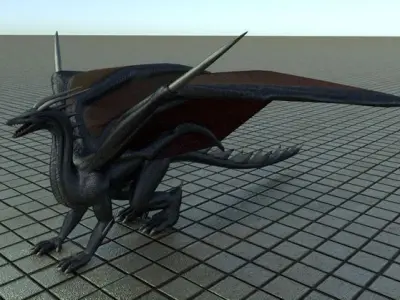 Dragon Rigged and Game Ready Free low-poly 3D model