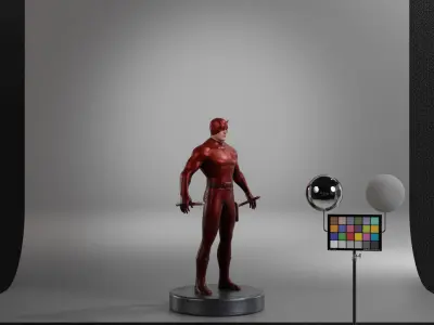Daredevil - 2003 Low-poly 3D model