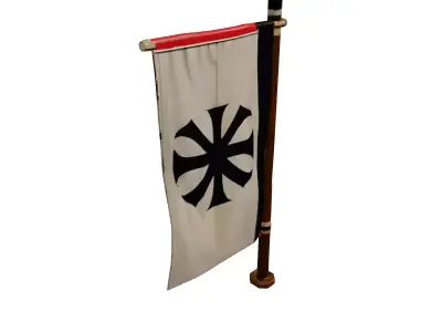 Historical Fantasy War Banner 3D model