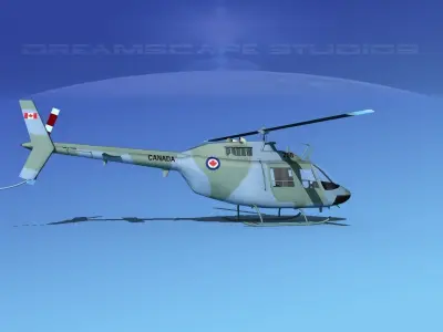 Bell OH-58B Canadian Army 1 3D model