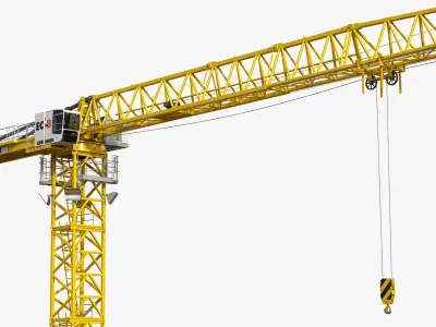 Tower Crane Liebherr 250 EC-B Litronic Rigged 3D model