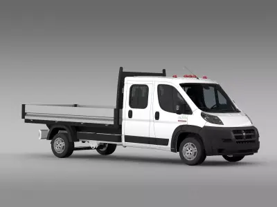 Ram Promaster Cargo Crew Cab Truck 2015 3D model