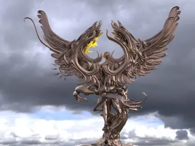 Dantes Lust ascention statue 3D model