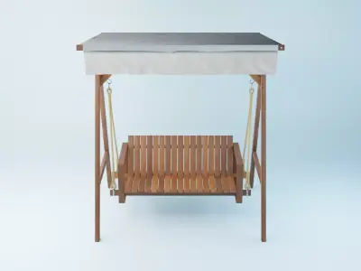 BK 13 swing sofa Low-poly 3D model