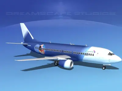 Boeing 737-300 Crystal 3D model