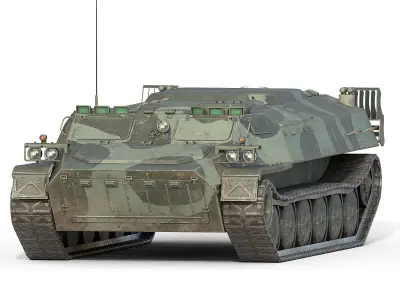 All-terrain vehicle MTLB Low-poly 3D model