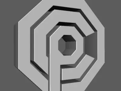 Robocop OCP Logo Free low-poly 3D model