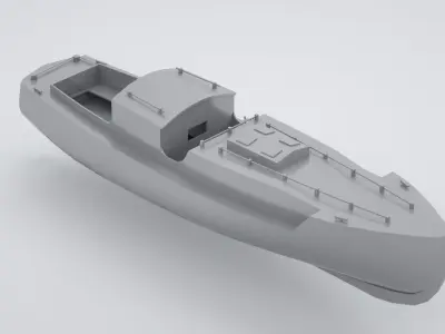 Lifeboat - Type 4 - World War 2 Warship 3D model