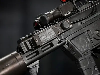 VPO-185 sniper rifle Low-poly 3D model