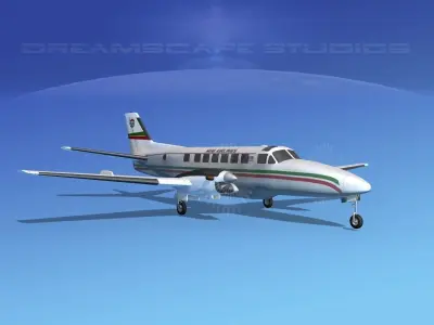 Beechcraft B99 Hub Airlines 3D model