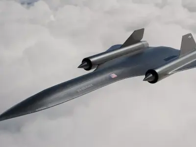 SR-72 BLACKBIRD STEALTH COMBAT AIRCRAFT Low-poly 3D model