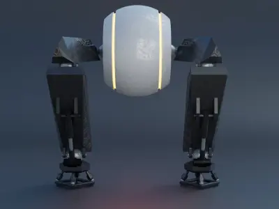 Roboid Mech - rigged Low-poly 3D model