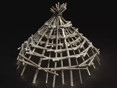 Next Gen AAA Improvised Fish Trap Animal Bird Cage Locker Low-poly 3D model