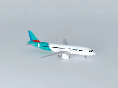 MaoriContinental Airlines Airbus A320 Free 3D model
