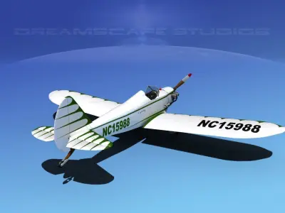 Flybaby airplane flying in sky 3D model