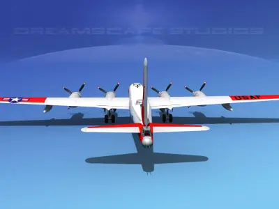 Boeing B-50 Superfortress V04 3D model