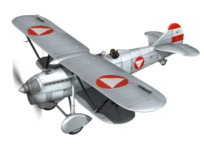 Fiat CR 32 - Austrian Air Force - Jagdgeschwader II 3D model