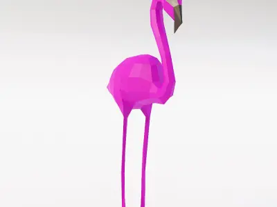 Flamingo 3d model polygonal Low-poly 3D model