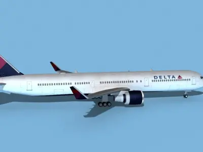 Boeing 767-400 Delta 3 3D model