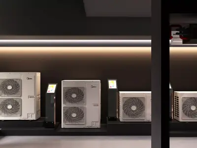 Corporate Exhibition Hall Low-poly 3D model