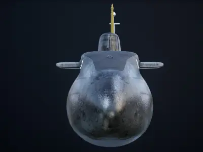 Astute Class Submarine PBR Low-poly 3D model